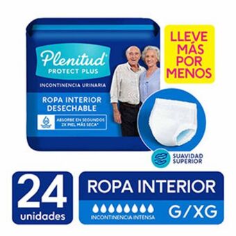Mifarma Ropa interior desechable plenitud protect plus talla g/xg - bolsa 24 un oferta