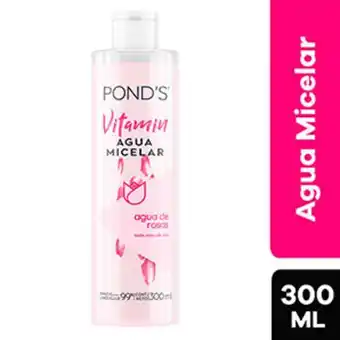 Mifarma Agua micelar pond´s vitamin agua de rosas - frasco 300 ml oferta