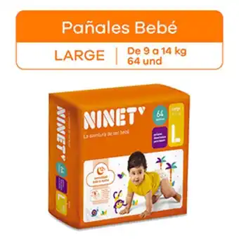 Mifarma Pañal ninet super mega talla l - bolsa 64 un oferta