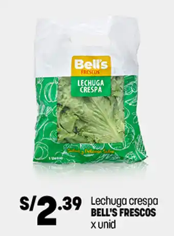 Plaza Vea Lechuga Crespa Bell's Frecos x unid oferta