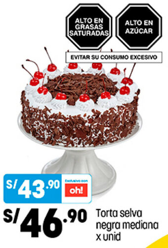Plaza Vea Torta Selva Negra Mediana x unid oferta