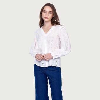 Mentha & Chocolate Blusa paulina hueso oferta