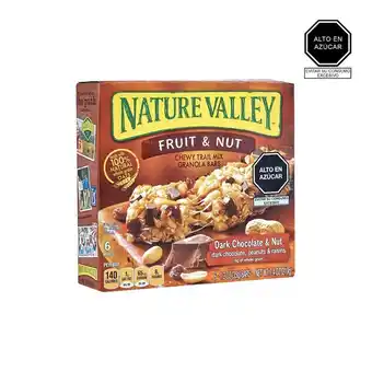 Tottus Barras de cereal nature valley chocolate oscuro y nueces oferta