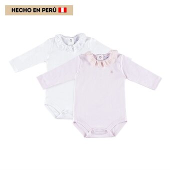 Tottus Packx2 body moda cuello algodón bebe oferta