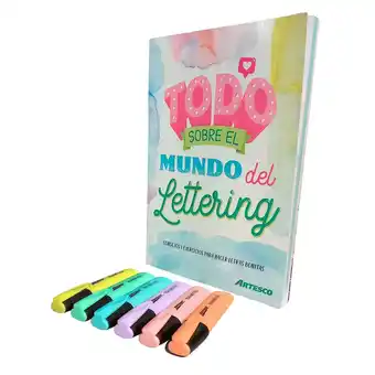 Tottus Pack mundo lettering + resalta pastel x6 oferta