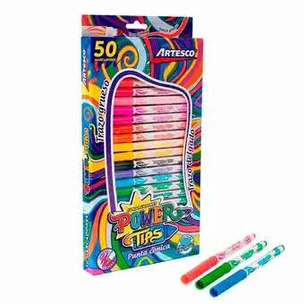 Tottus Marcador power tips punta conica x50 oferta