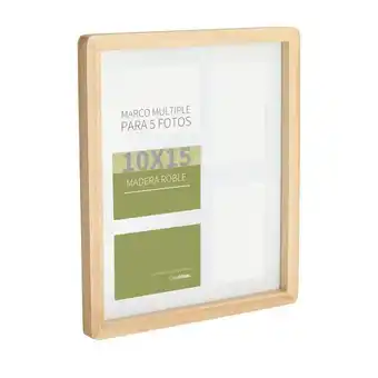 Casaideas Marco de foto madera roble 5 fotos 10x15 cm oferta