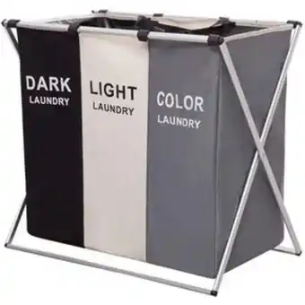 Linio Cesto de ropa de 3 divisiones para lavan... oferta