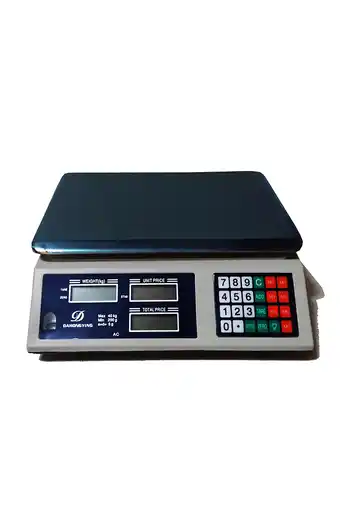 Tiendas EFE Balanza digital para bodega 40kg dahongyng doble pantalla blanco oferta