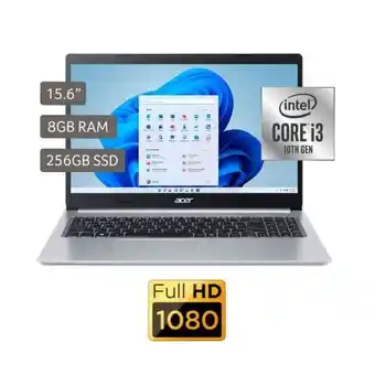 Hiraoka Laptop acer aspire 5 15.6" intel core i3 10110u 256gb ssd 8gb ram oferta