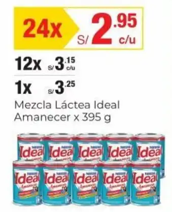 Metro Mezcla Láctea Ideal Amanecer 24 x 395g oferta