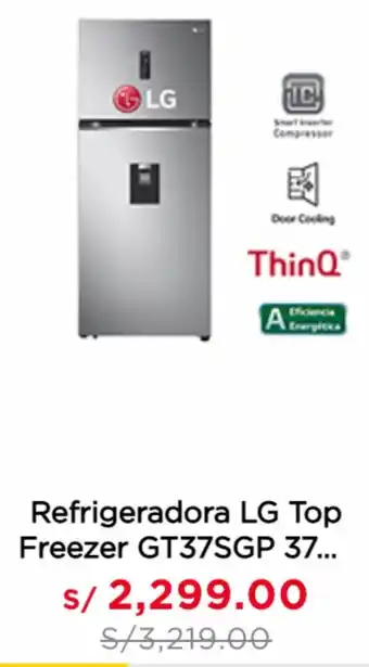 La Curacao Refrigeradora LG Top Freezer GT37SGP 37 oferta
