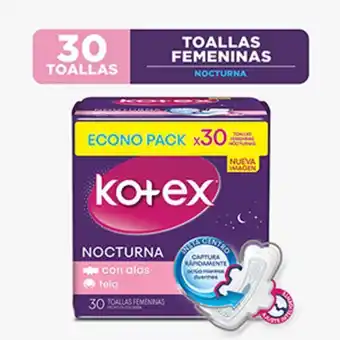 Mifarma Toallas higiénicas kotex nocturna - bolsa 30 un oferta