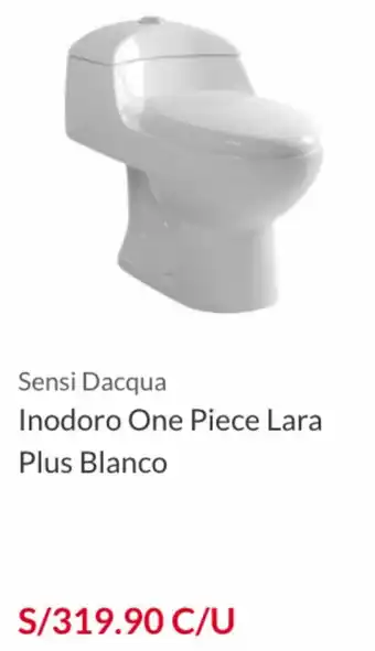 Sodimac Sensi Dacqua inodoro One Piece Lara Plus Blanco oferta