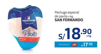 Plaza Vea Pechuga Especial de Pavita x kg San Fernando oferta