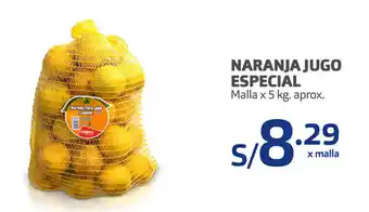 Plaza Vea Naranja Jugo Especial x 5kg oferta