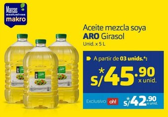 Makro Aceite Mezcla Soya Aro Girasol 5L oferta