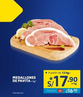 Makro Medallones de Pavita x kg oferta