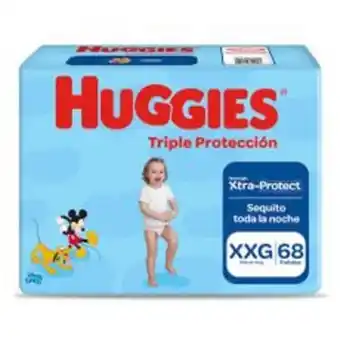 Metro Pañal huggies triple protección xxg 68un. oferta