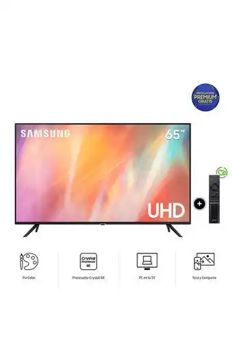 Tiendas EFE Televisor samsung smart tv 65' uhd 4k un65au7090g oferta