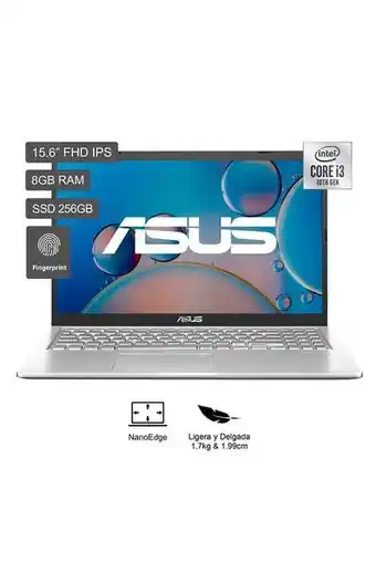 Tiendas EFE Laptop asus x515 15.6' intel core i3 256gb 8gb x515ja-ej3619w oferta