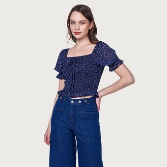 Mentha & Chocolate Blusa palmira print oferta