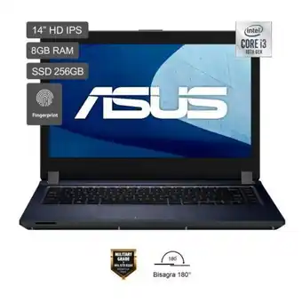 Hiraoka Laptop asus p1440fa-bv3795t 14" intel core i3-10110u 256gb ssd 8gb ram oferta