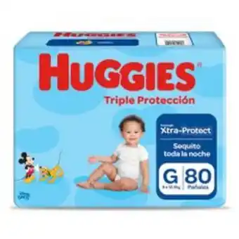 Metro Pañal huggies triple protección g 80un. oferta