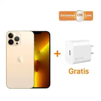 iShop Iphone 13 pro max oro 128+ cargador de pared mophie usb-c 18w - blanco oferta