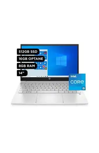 Tiendas EFE Laptop hp pavilion 14-dv0502la (476l9la) intel core i5 8gb 512gb ssd oferta