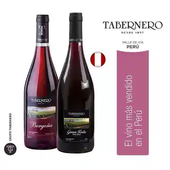 Tottus Pack vino borgoña 750 ml + vino gran tinto 750 ml oferta