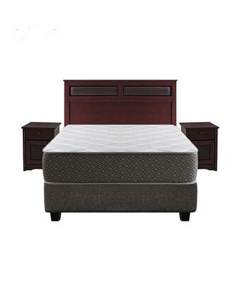 Tiendas EFE Juego de dormitorio forli capella superside 2 plazas + colchón + box tarima + cabecera + velador + protector + almohada oferta