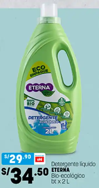 Plaza Vea Detergente Líquido Eterna Bio-Ecológico bt x 2L oferta