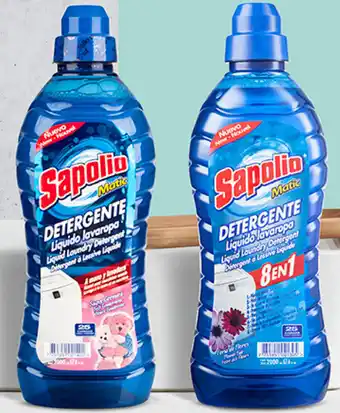 Plaza Vea Detergente Líquido Sapolio Limón/Floral/Ternura bp x 2L oferta