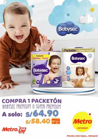 Metro Babysec Premium o Super Premium oferta