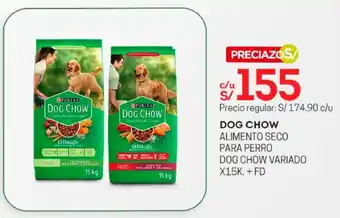 Tottus Alimento Seco para Perro Dog Chow variado x 15kg + FD oferta
