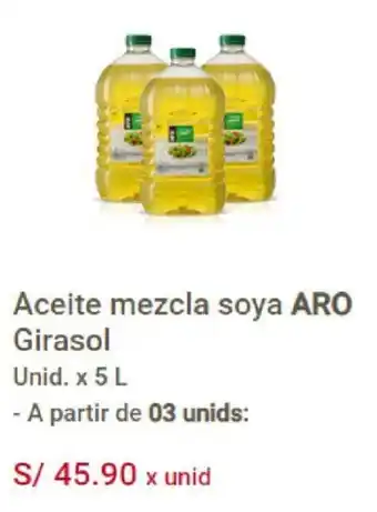 Makro Aceite Mezcla Soya Aro Girasol 5L oferta