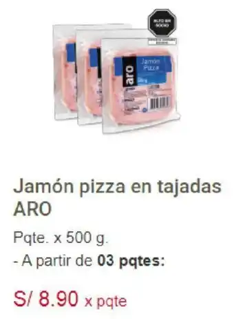 Makro Jamón Pizza en Tajadas Aro x 500g oferta