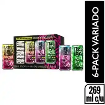 Freshmart Cerveza artesanal sabores varios- barbarian - 6pack lata 269ml - unidad oferta