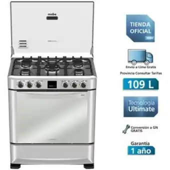 Linio Cocina a gas 30 mabe cmp7670fx0-acero in... oferta
