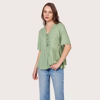 Mentha & Chocolate Polo palmita verde oferta