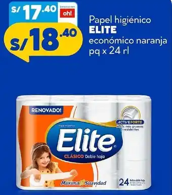 Mass Papel Higiénico Elite económico naranja pq x 24 rl oferta