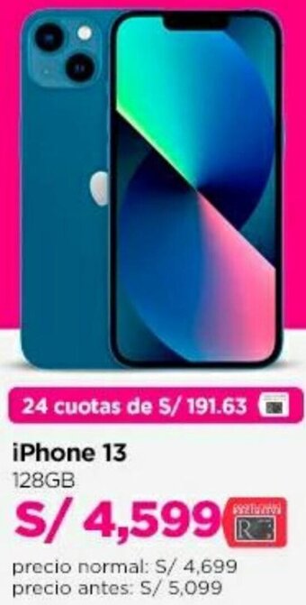 Ripley iPhone 13 128GB oferta
