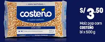 Plaza Vea Maiz Pop Corn Costeño 500g oferta