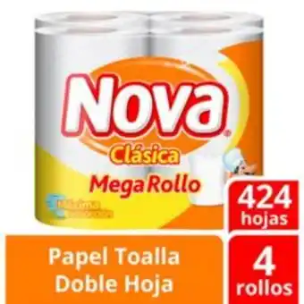 Metro Papel toalla doble hoja nova clásico mega rollo 4un. oferta