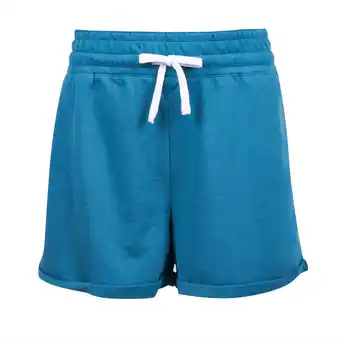 Tottus Short franela doblez mujer m azul oferta