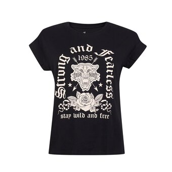 Tottus Polo estampado oversize mujer m negro oferta