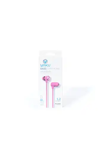 Tiendas EFE Audífonos stereo con cable yaku bass rosado oferta
