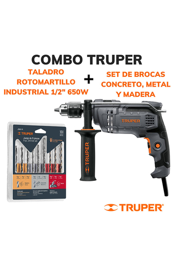 Tiendas EFE Taladro 650w + set de brocas truper oferta