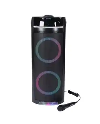 Tiendas EFE Aiwa parlante karaoke bluetooth con bateria recargable incluye microfono awpok9 oferta